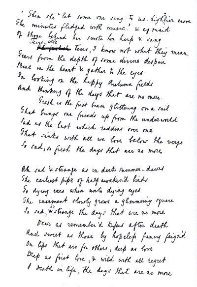 Original Draft for the Poem 